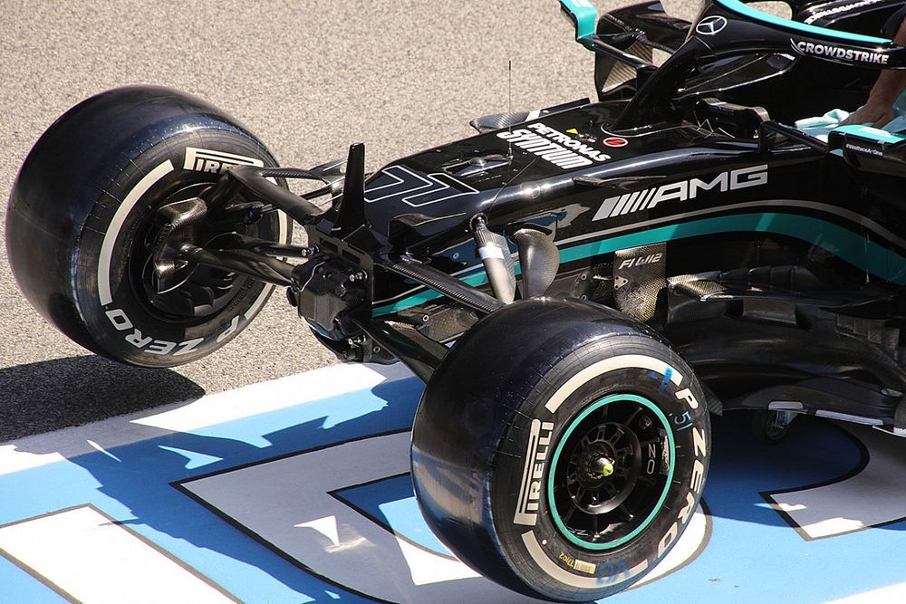 Detalle frontal del Mercedes W12