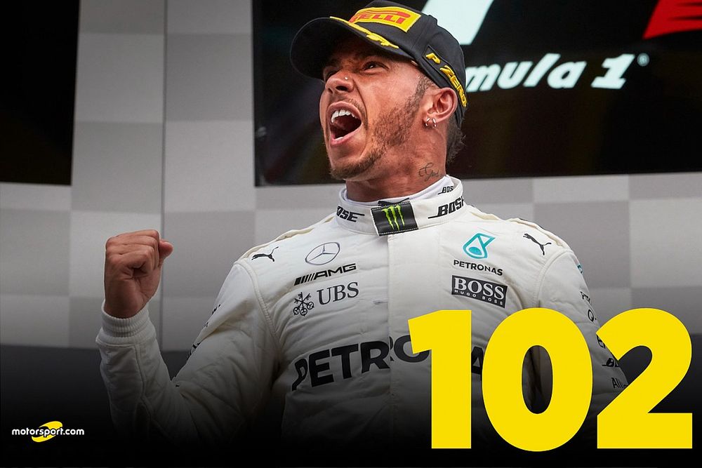 Lewis Hamilton 102 victorias en F1