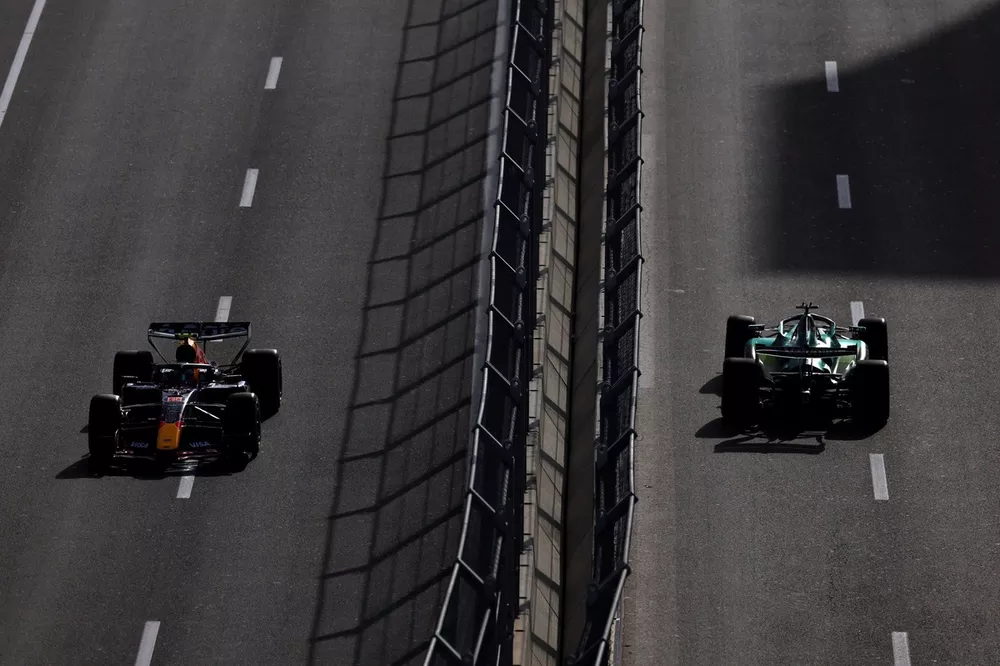 Lance Stroll, Aston Martin Racing, Isack Hadjar, Red Bull Racing