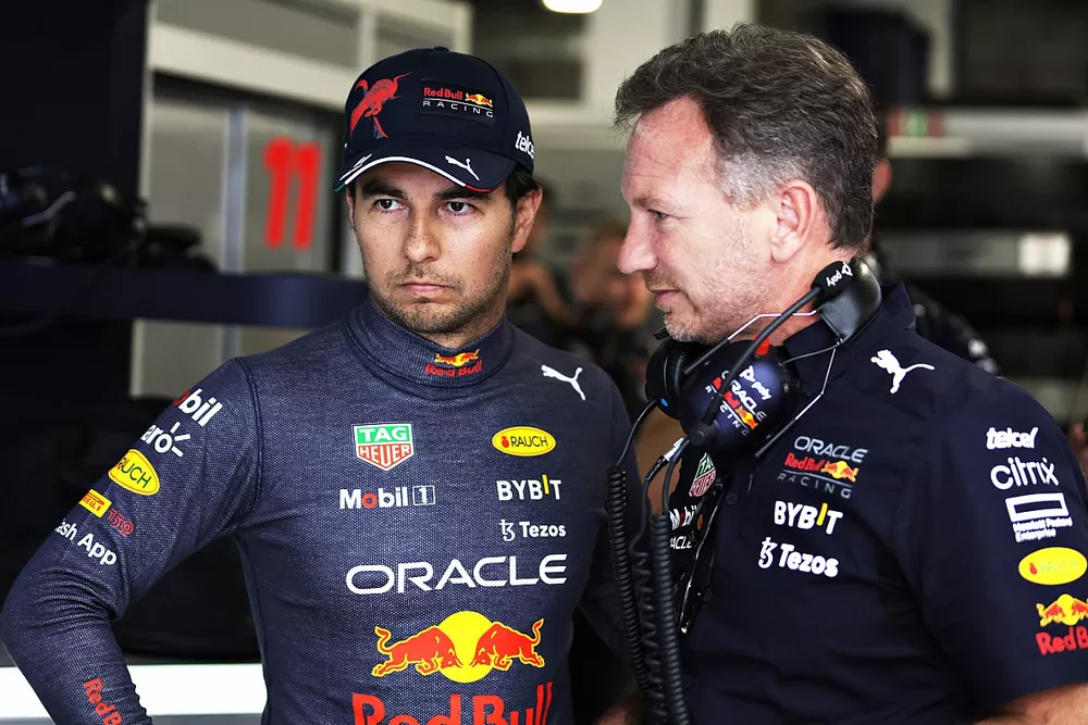 Sergio P&eacute;rez, Red Bull Racing, Christian Horner, director de Red Bull Racing
