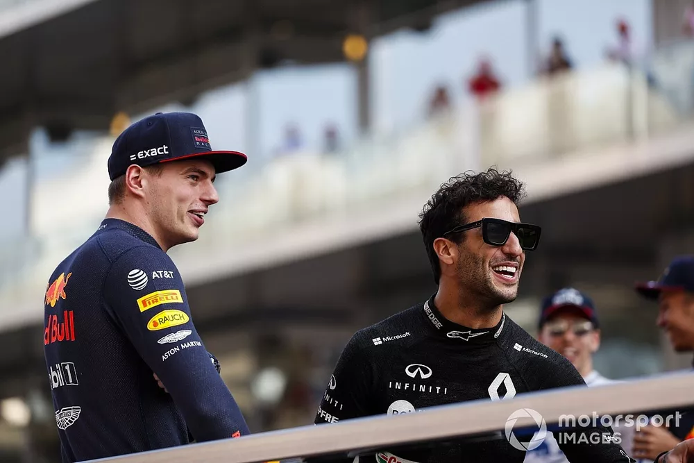 Max Verstappen, Red Bull Racing y Daniel Ricciardo, Renault F1 Team 