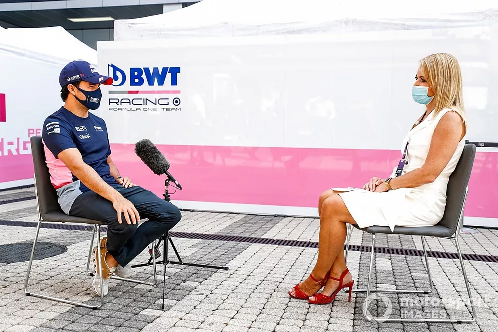 Sergio P&eacute;rez, Racing Point, entrevistado por Rachel Brookes, Sky TV 