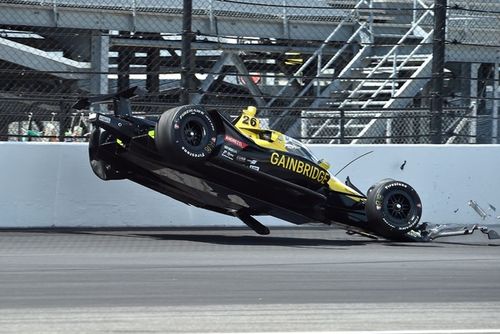 Colton Herta walks away from huge airborne Indy 500 qualifying crash