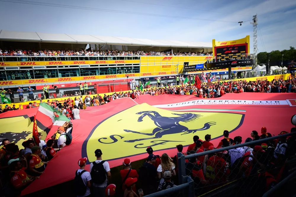 Ceremonia del podio en Monza