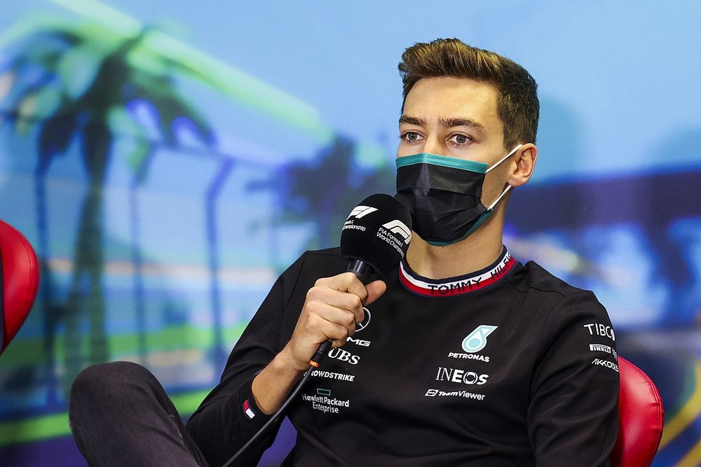 George Russell, Mercedes-AMG en la conferencia