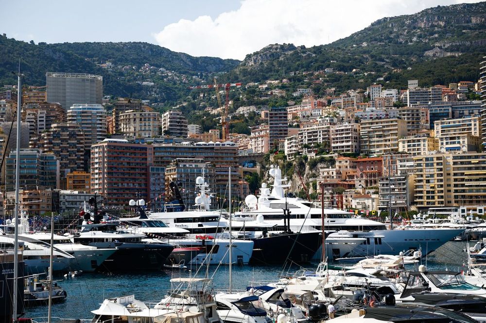 Yachts and boats in the harbour at Monaco