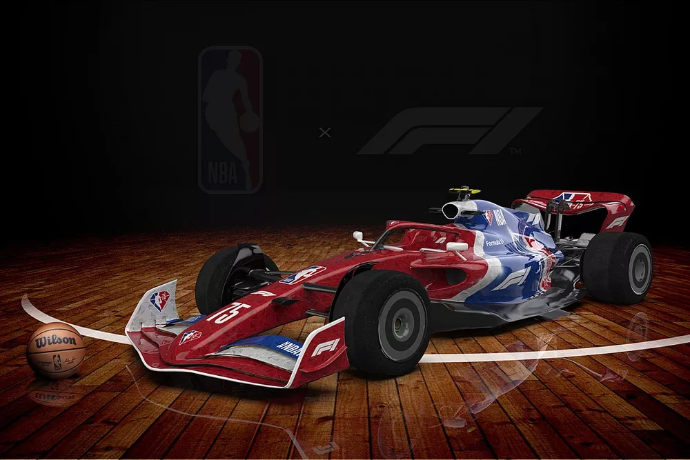 F1 with a livery for the NBA&rsquo;s 75th Anniversary season