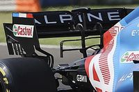 El aler&oacute;n trasero del Alpine de Alonso y Ocon que fue triunfal