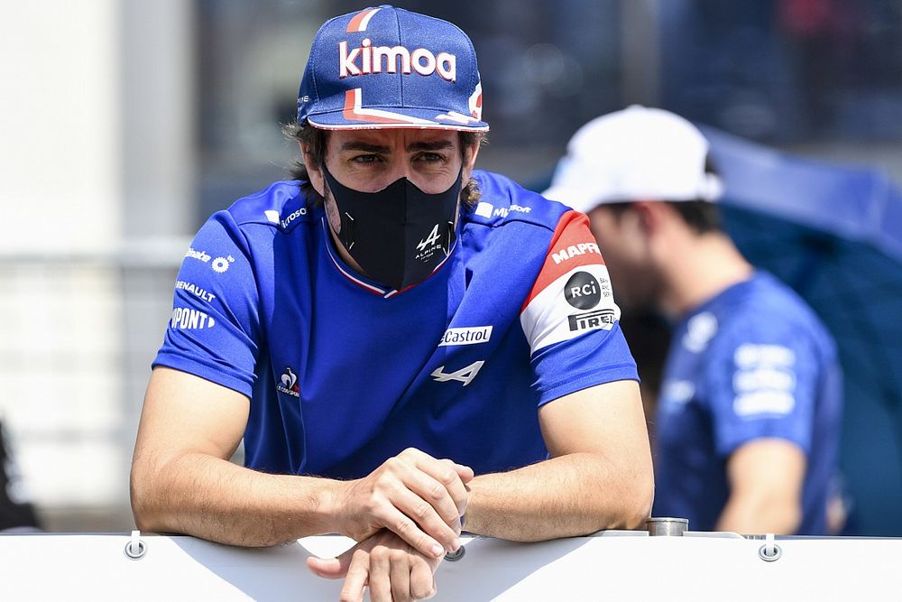 Fernando Alonso, Alpine F1 en el desfile de pilotos