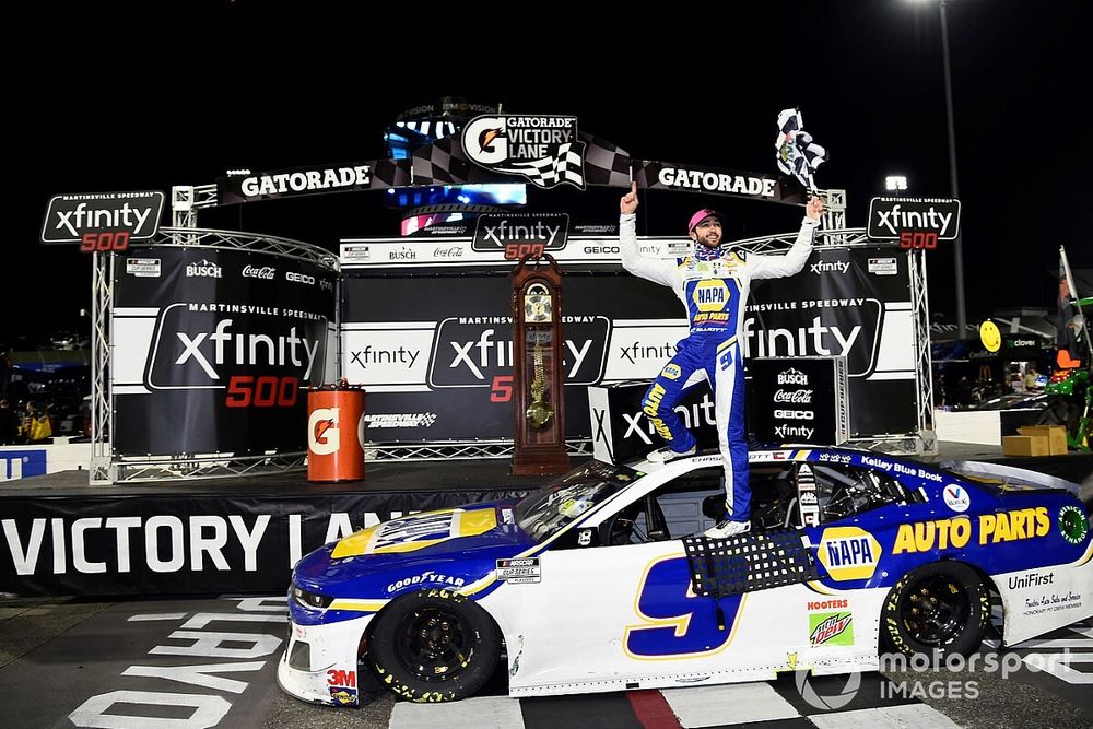 Race winner Chase Elliott, Hendrick Motorsports, Chevrolet Camaro