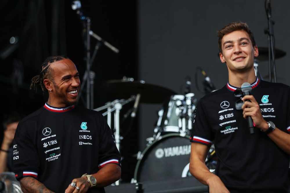 Lewis Hamilton, Mercedes AMG, George Russell, Mercedes AMG 