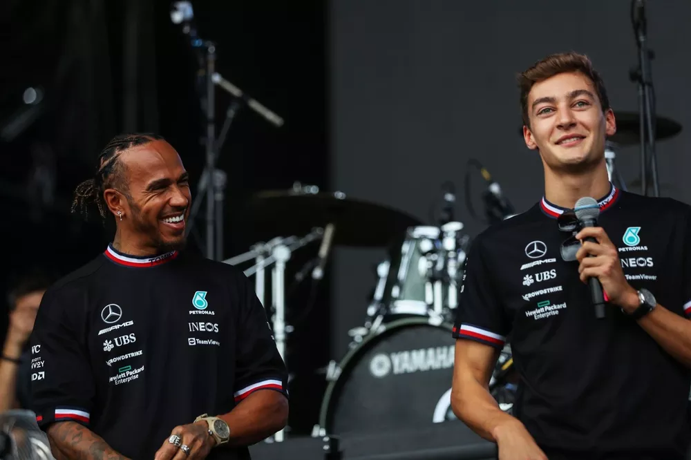 Lewis Hamilton, Mercedes AMG, George Russell, Mercedes AMG 