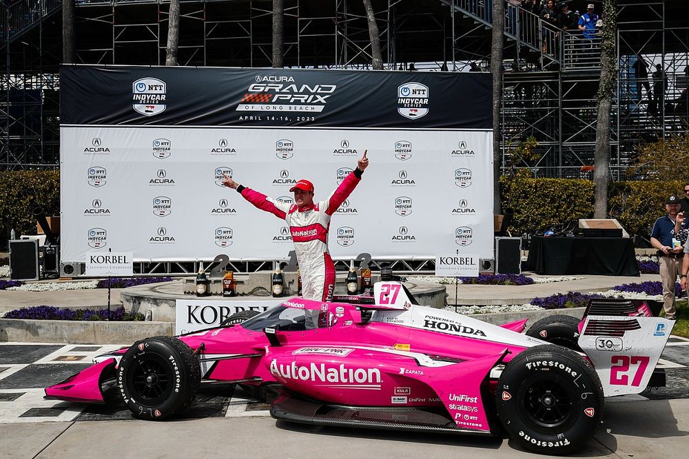 Kyle Kirkwood, Andretti Autosport Honda, Victory Lane 