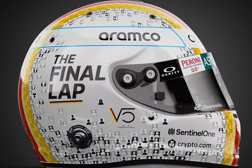 Último casco de Vettel en F1