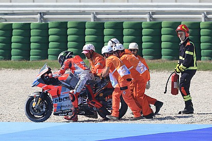 Lorenzo verklaart crash: "Voorband was zo hard als steen"