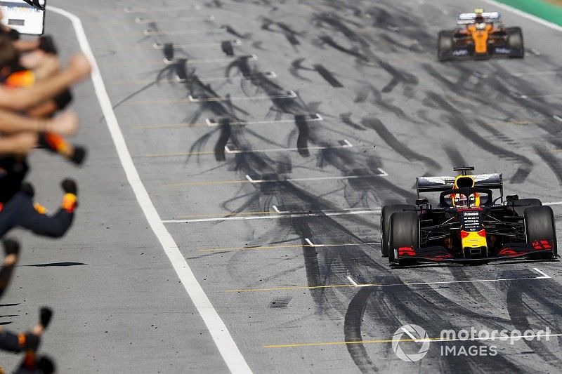 Race winner Max Verstappen, Red Bull Racing RB15