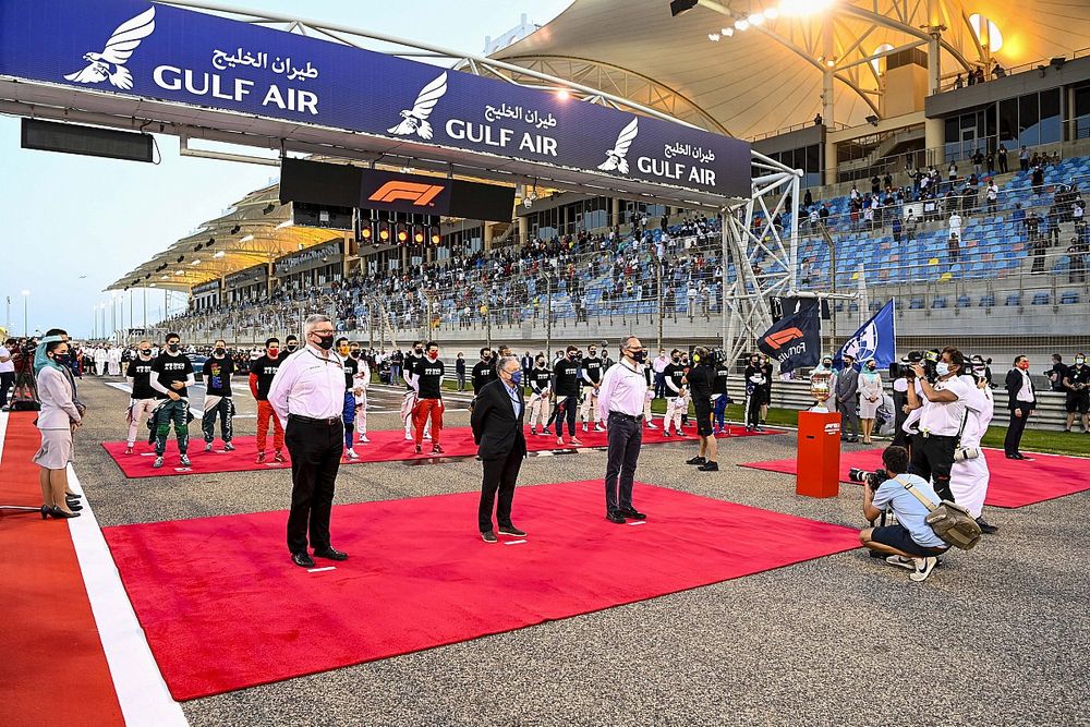 Ross Brawn, Managing Director of Motorsports, FOM, Jean Todt, President, FIA, Stefano Domenicali, Chairman, Formula 1