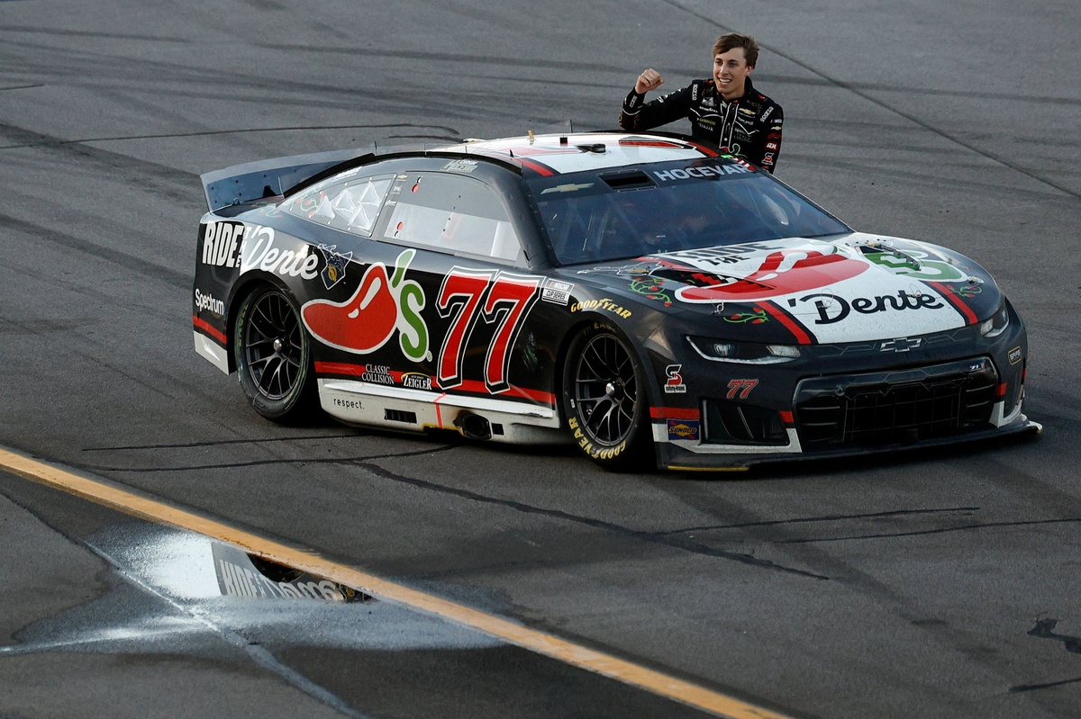 Carson Hocevar earns first NASCAR Cup win at Talladega, thrills fans with daring burnout