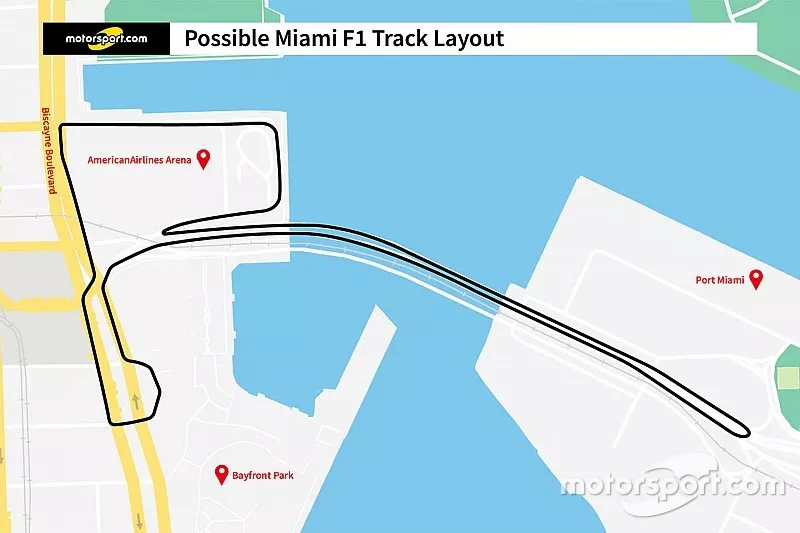 Proyecto de dise&ntilde;o de la pista de F1 en Miami