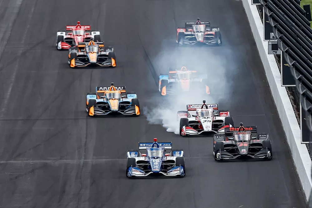 Alex Palou, Chip Ganassi Racing Honda Christian Lundgaard, Rahal Letterman Lanigan Racing Honda Jack Harvey, Rahal Letterman Lanigan Racing Honda Alexander Rossi, Arrow McLaren Chevrolet