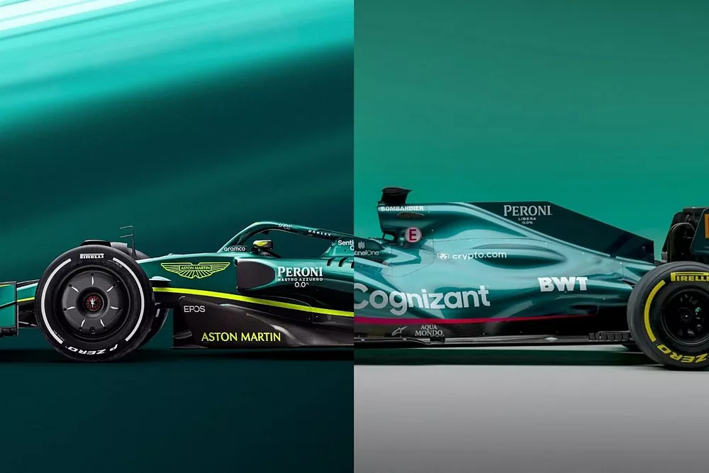 Comparación Aston Martin AMR22 vs. Aston Martin AMR21