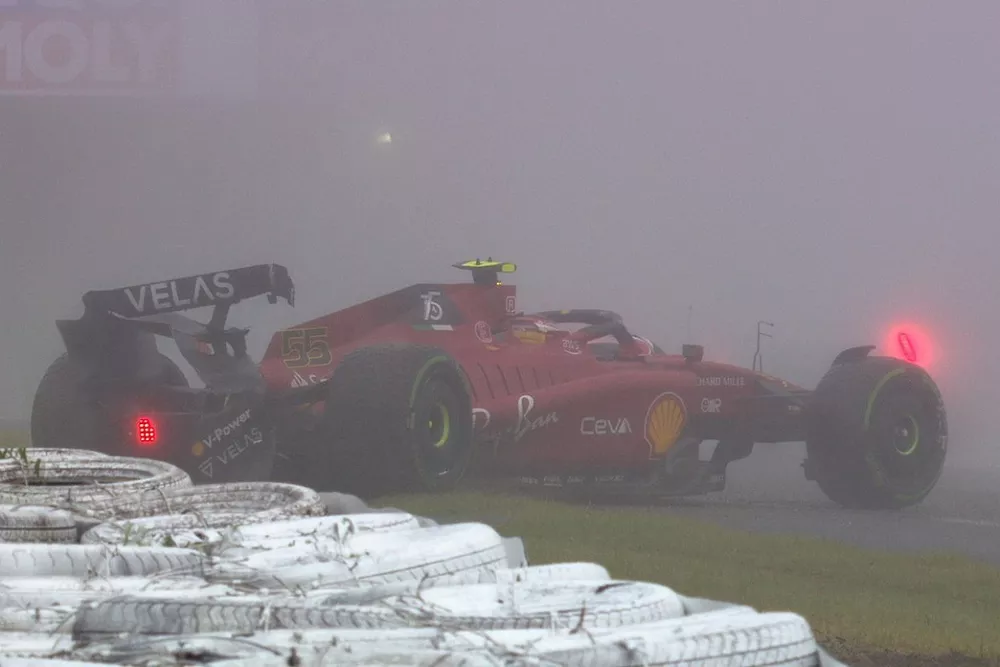 Accidente de Carlos Sainz en el GP de Japón 2022 de F1