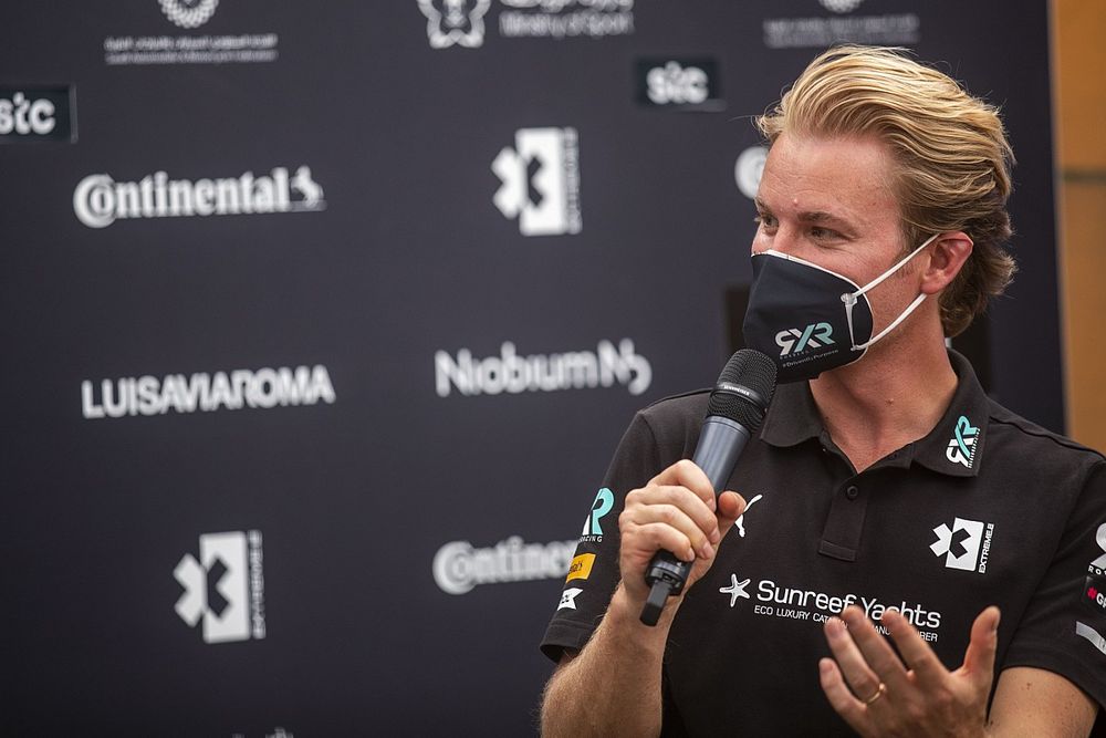 Nico Rosberg, founder and CEO, Rosberg X Racing, in the press conference