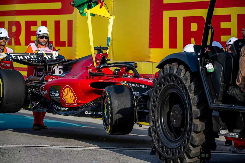 La sortie de piste de Charles Leclerc, Ferrari SF-23