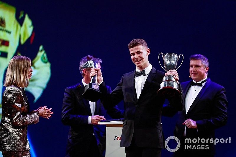 McLaren Autosport BRDC Award winner Tom Gamble on stage 