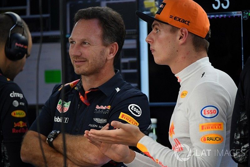 Max Verstappen, Red Bull Racing y Christian Horner, Red Bull Racing director del equipo