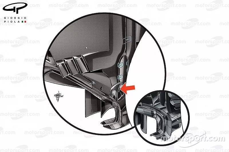 Mercedes W08 diffuser, Singapore GP