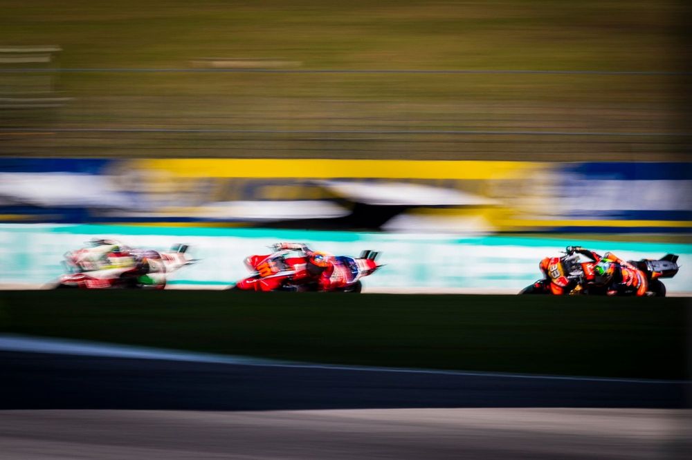 Johann Zarco, Team LCR Honda, Luca Marini, Honda HRC y Brad Binder, Red Bull KTM Factory Racing