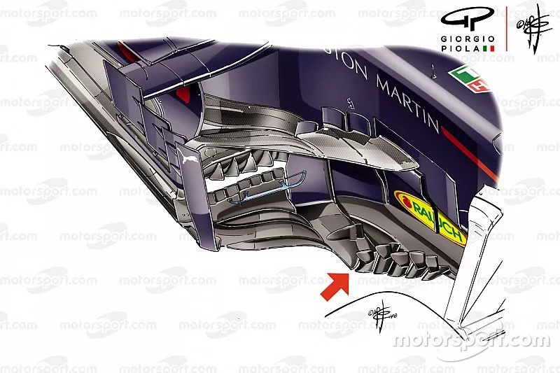Red Bull Racing RB14, pontones del GP de Francia