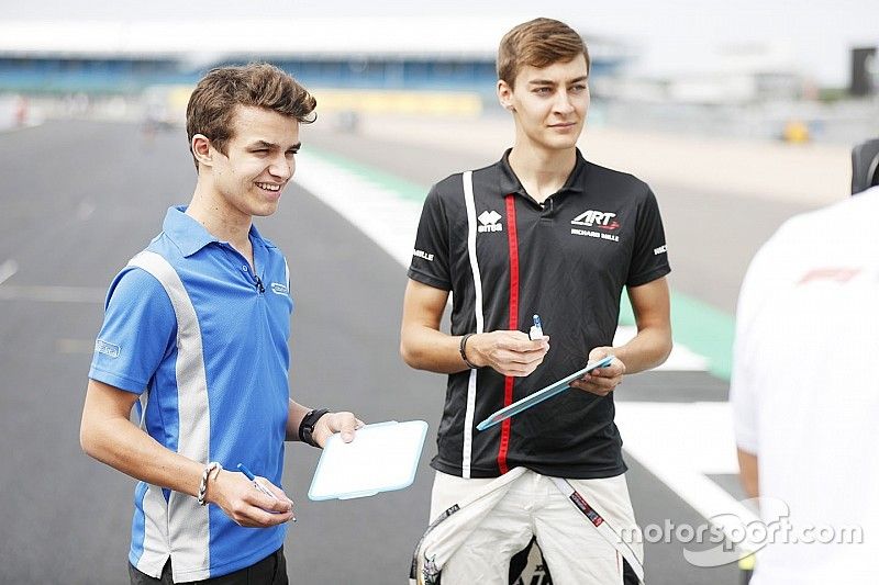 Lando Norris, Carlin en George Russell, ART Grand Prix