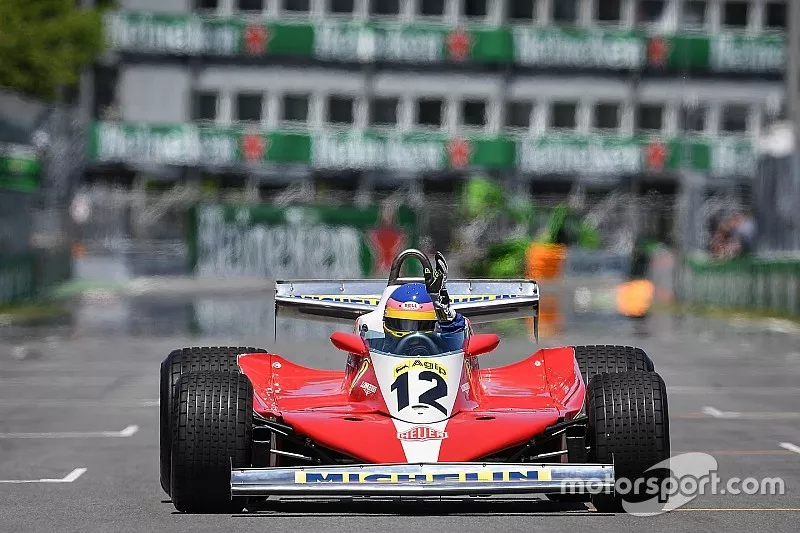 Jacques Villeneuve, drives his Fathers 1978 Canadian GP winning Ferrari 312T3
