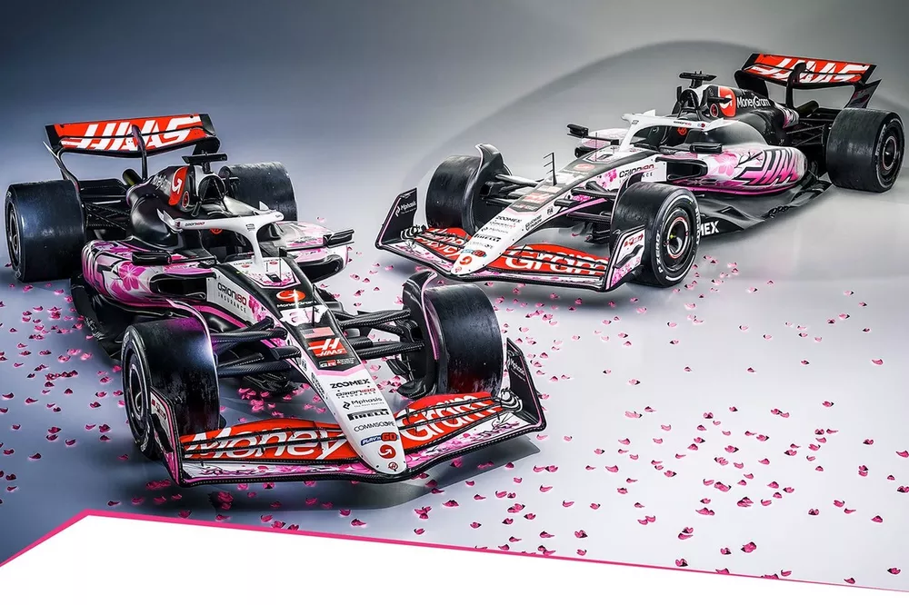 Decoraci&oacute;n de Haas para el GP de Jap&oacute;n 2025