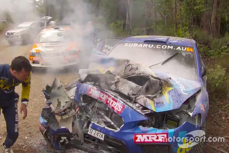 VIDEO: Un impactante choque en el Rally de Australia