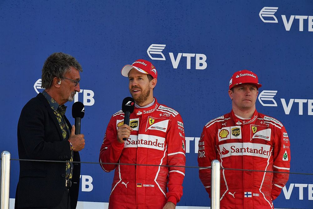 Eddie Jordan, Channel 4 F1 TV talks, Sebastian Vettel, Ferrari and Kimi Raikkonen, Ferrari