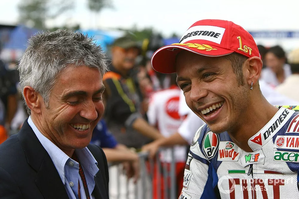 Mick Doohan con Valentino Rossi, Yamaha