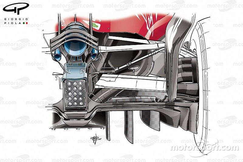 Nouveau diffuseur de la Ferrari SF70H, Abu Dhabi