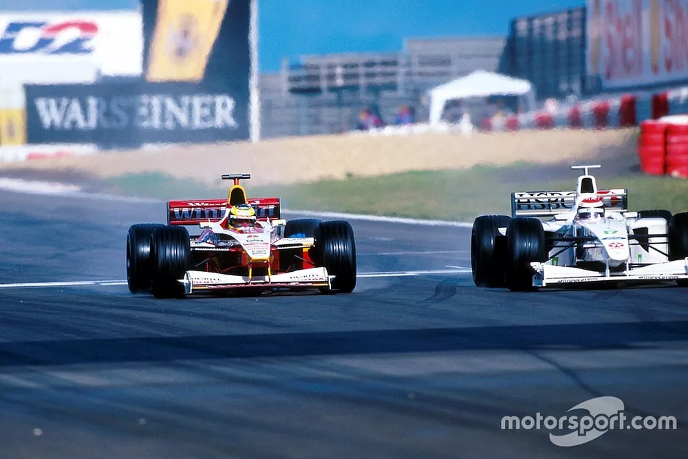 Ralf Schumacher and Winner Johnny Herbert