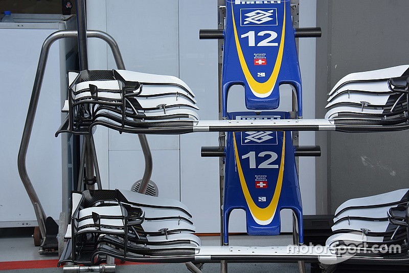 Técnica: alerón delantero del Sauber en Singapur