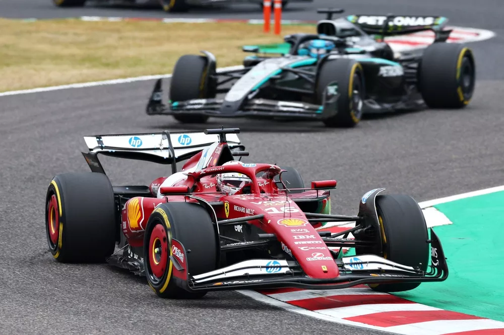 Charles Leclerc, Ferrari, George Russell, Mercedes