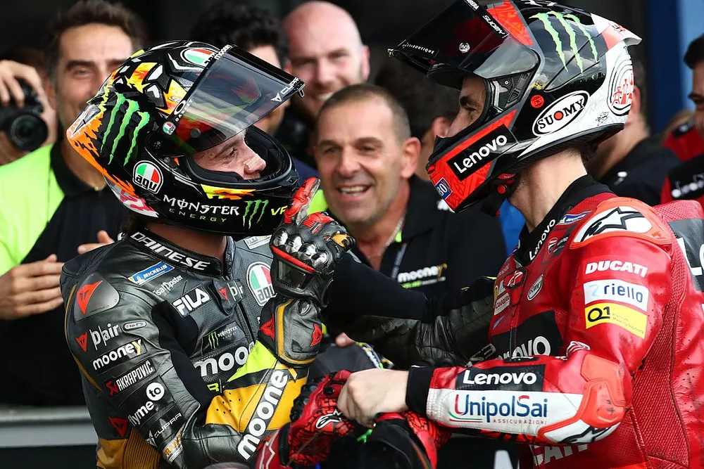 Polesitter Marco Bezzecchi, VR46 Racing Team, Team Francesco Bagnaia, Ducati Team