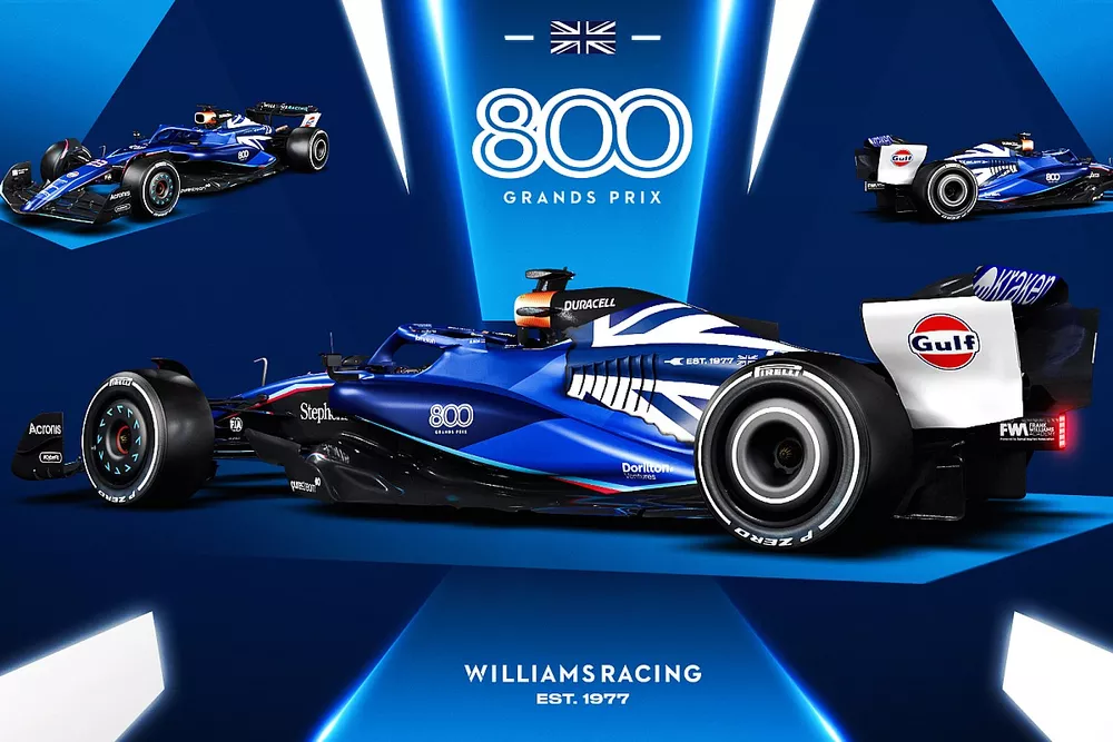 La livrea del GP di Gran Bretagna della Williams