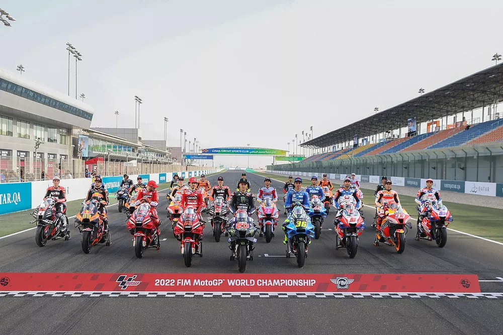 The MotoGP grid for 2022