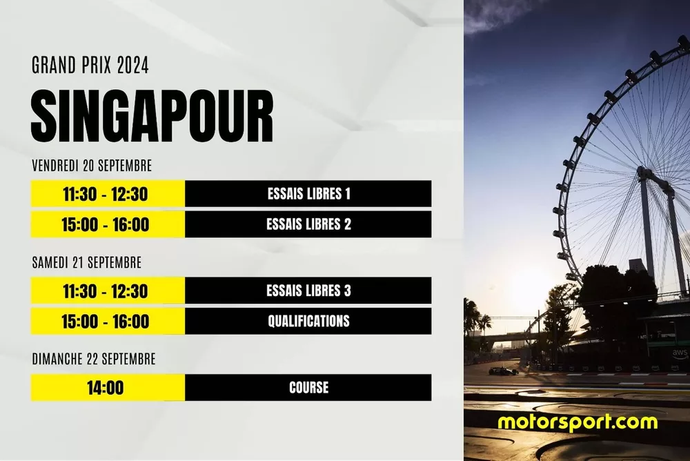Programme F1 2024 Singapour v1