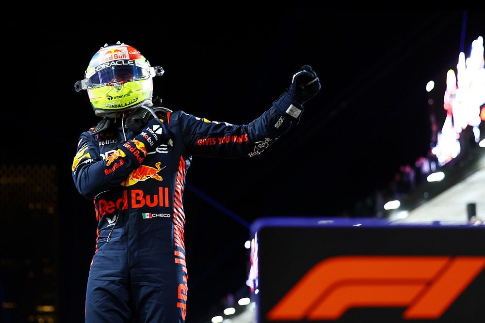 Ganador de la carrera Sergio Pérez, Red Bull Racing