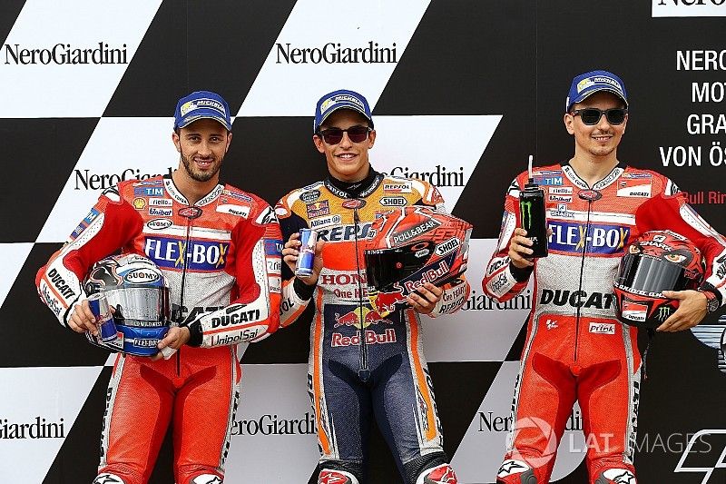 Ganador de la pole Marc Márquez, Repsol Honda Team, segundo Andrea Dovizioso, Ducati Team y tercero 