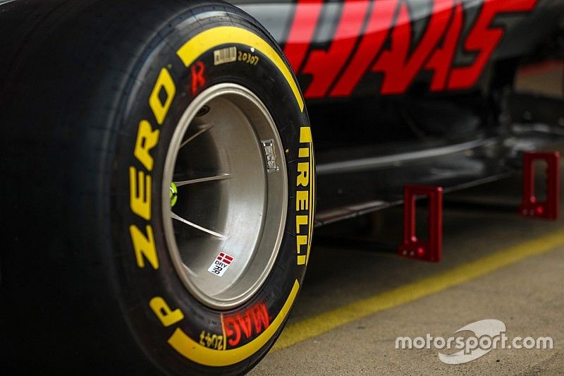 Haas VF-17 Pirelli tyres and wheel